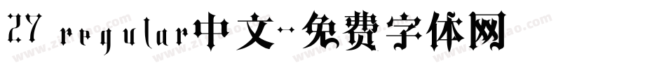 27 regular中文字体转换